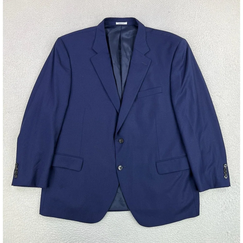 Peter Millar Suit Jacket Mens 50R Blue Wool Classic Fit 2 Button Blazer Canada